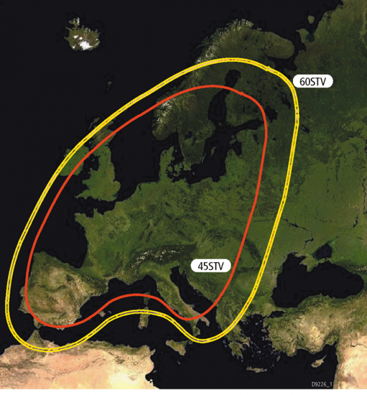 Raymarine E70462 45STV Satelliten-TV-Antenne – Selbstausrichtende Marine Sat-Antenne 45 cm
