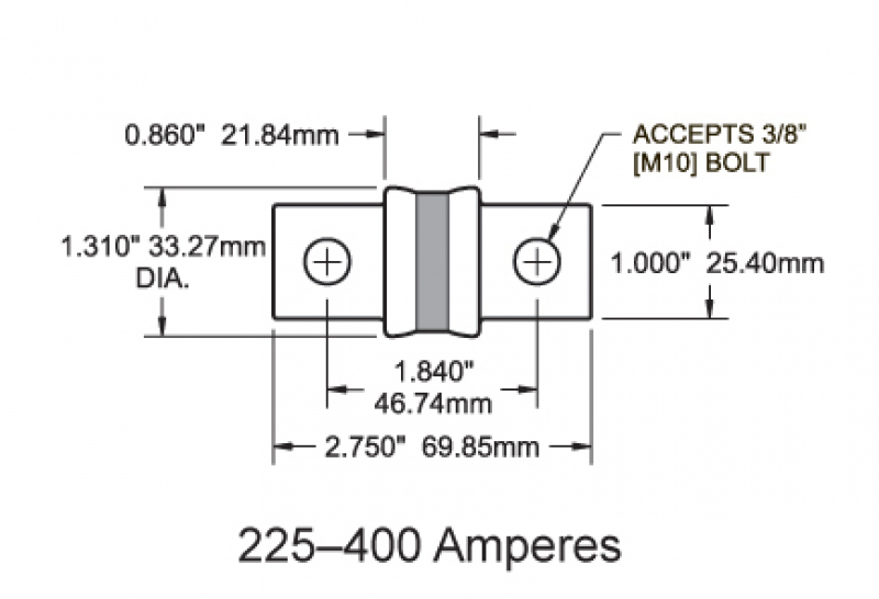 BlueSea T-Sicherung 225-400A 125V