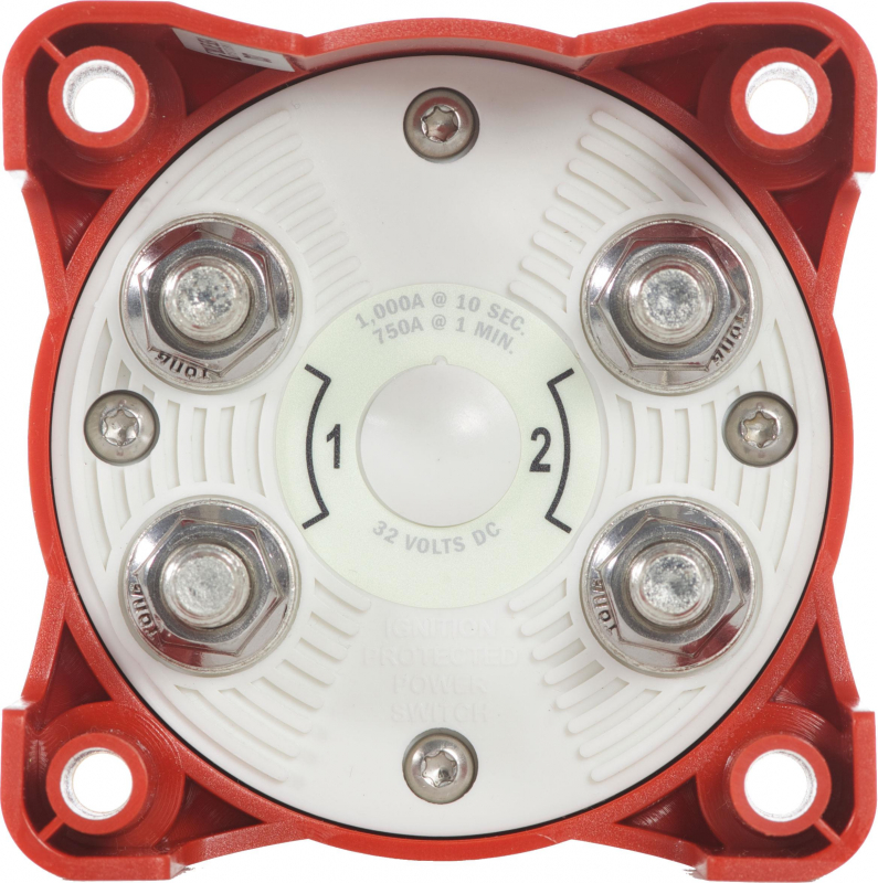 BlueSea Batteriehauptschalter 1-0 (2-polig) 350A rot