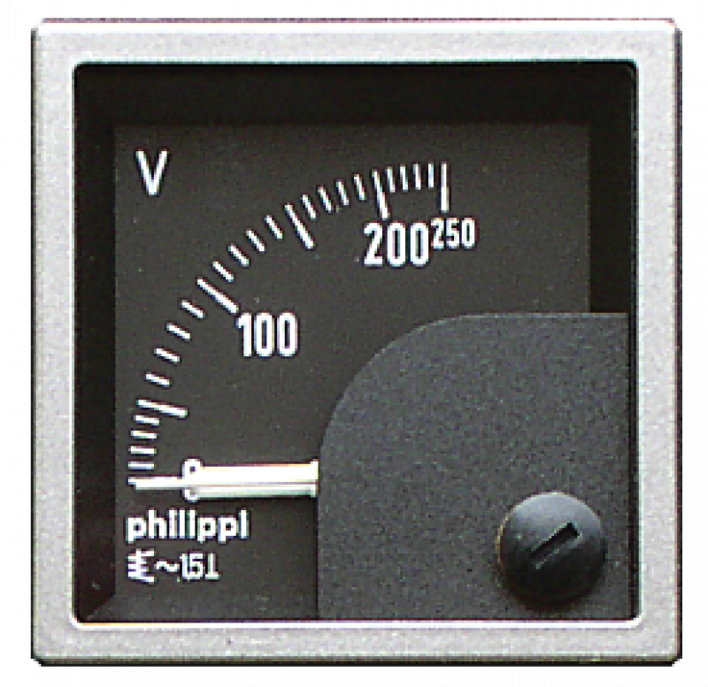 Philippi Quadratisches Messinstrument SQB 250V AC Voltmeter