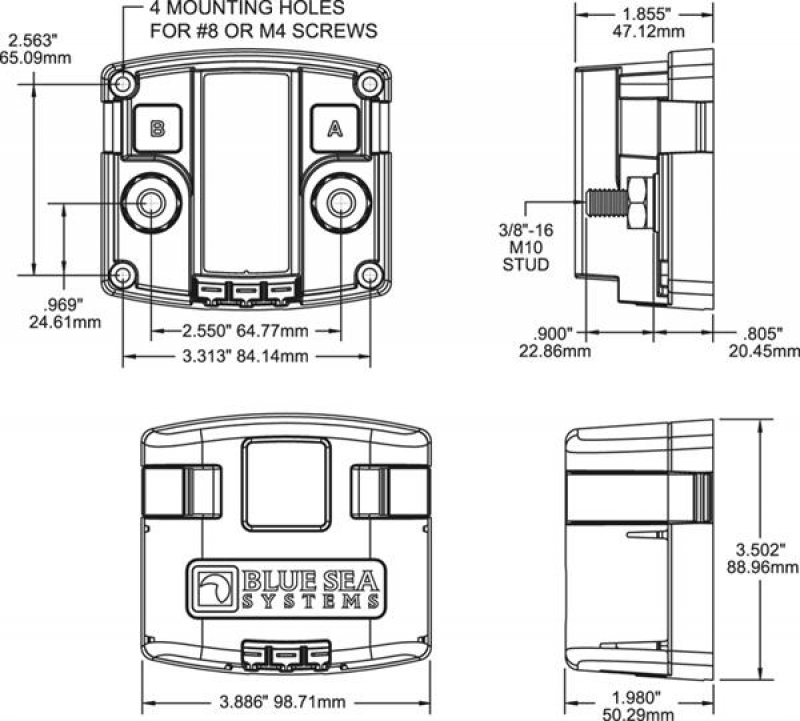 BlueSea 7610 automatisches Trennrelais ACR 12/24