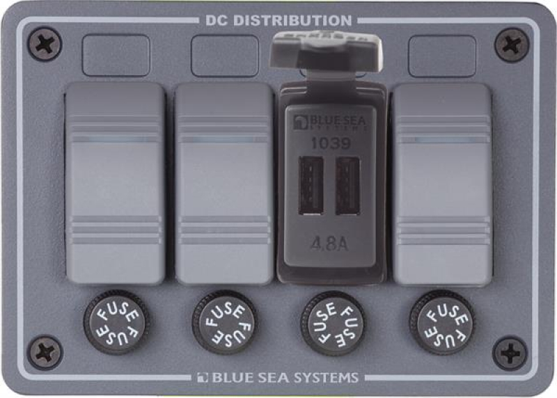 BlueSea 1039 USD EK, USB Einbau-Doppel-Ladesteckdose
