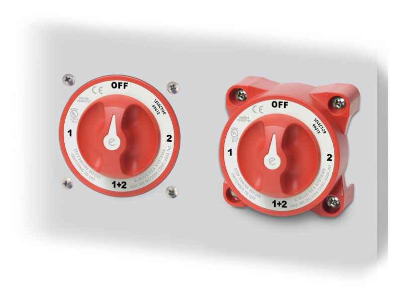 BlueSea Batteriehauptschalter 1-0 (2-polig) 350A rot