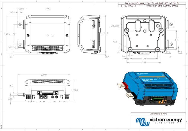 Victron Lynx Smart BMS 1000 NG (M10) Victron Lynx Smart BMS 1000 NG (M10)