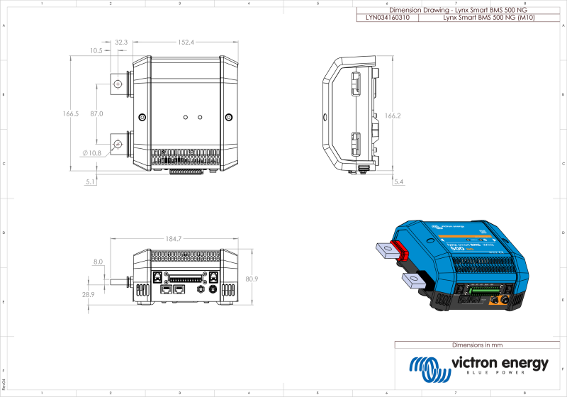 Victron Lynx Smart BMS 500 NG (M10) Victron Lynx Smart BMS 500 NG (M10)