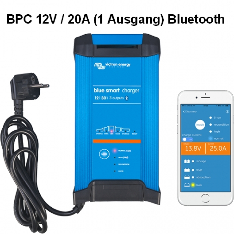 Victron Blue Smart IP22 Charger 12/20(1) Schuko