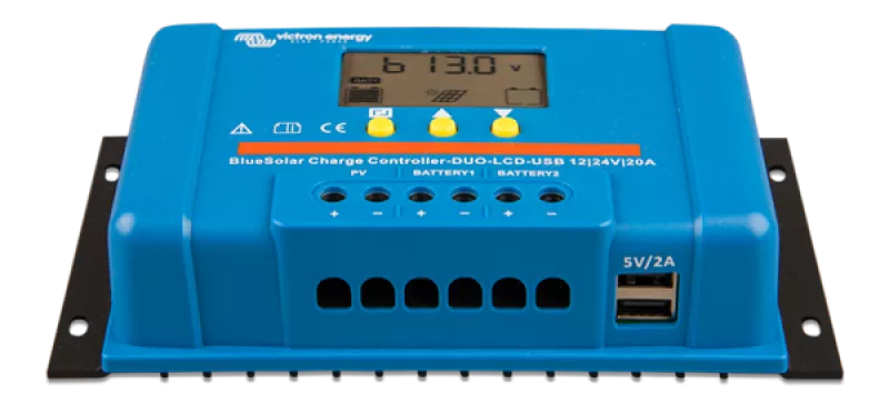 Victron Solar Laderegler BlueSolar PWM DUO-LCD&USB 12/24V-20A Victron Solar Laderegler BlueSolar PWM DUO-LCD&USB 12/24V-20A
