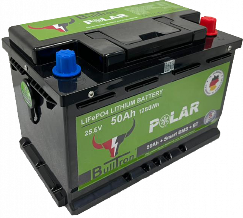 BullTron Lithium Batterie 25,6V 50Ah Smart BMS Polar BullTron Lithium Batterie 25,6V 50Ah Smart BMS Polar