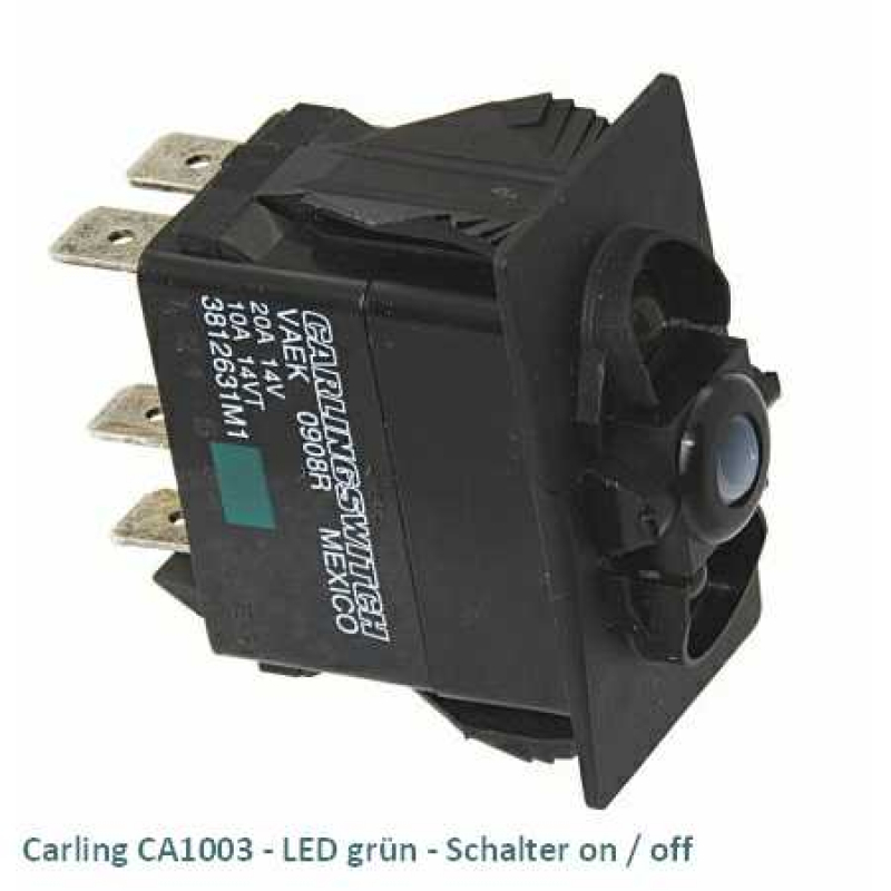 Carling CA1003 LED grün - Schalter on/off