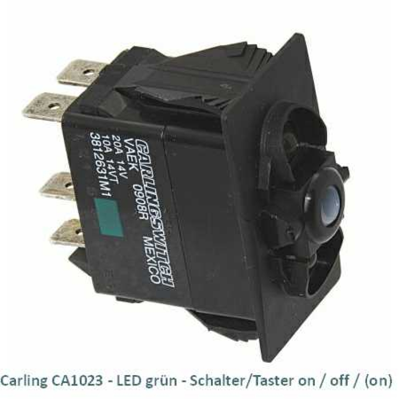 Carling CA1023 LED grün - Schalter/Taster on/off/(on)