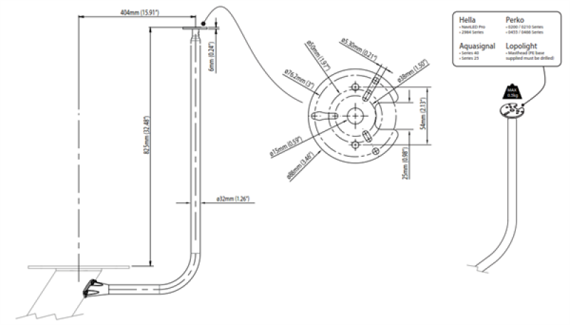 Scanstrut DPT-LB-02 Halterung für 60cm Dome Scanstrut DPT-LB-02 Halterung für 60cm Dome
