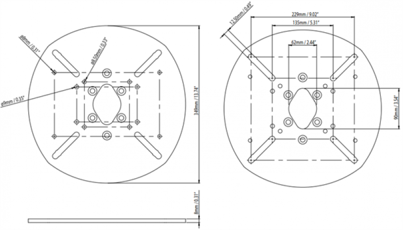 Scanstrut DPT-S-PLATE-02 Montageplatte für Sat-Antennen 45cm Scanstrut DPT-S-PLATE-02 Montageplatte für Sat-Antennen 45cm