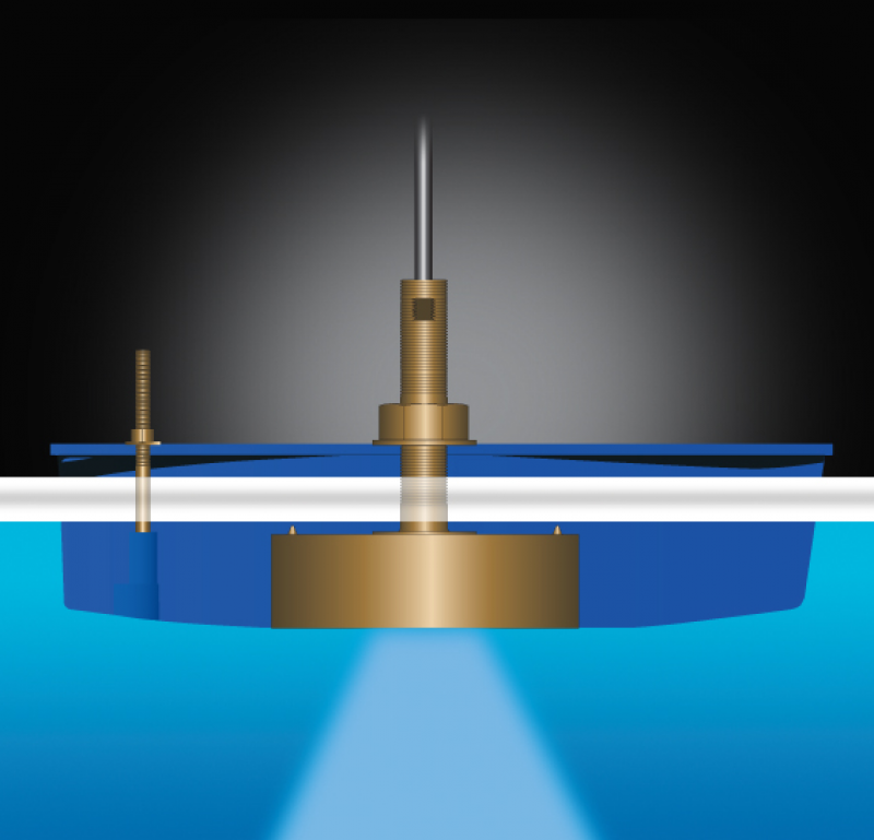 Raymarine B260, Bronze-Durchbruchgeber (Tiefe und Temperatur