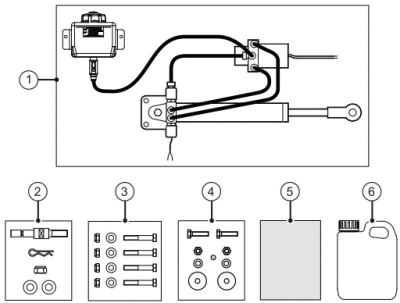 Raymarine hydraulischer Linearantrieb, Typ 2