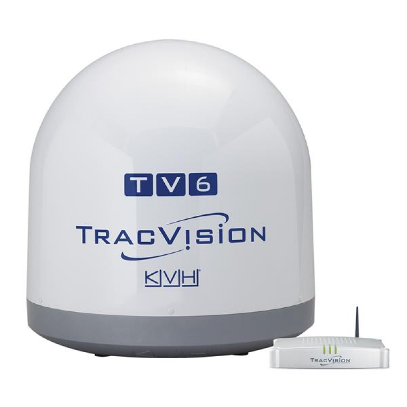 KVH TracVision TV6 mit IP-TV-Hub B & autom. Skew-Einstellung