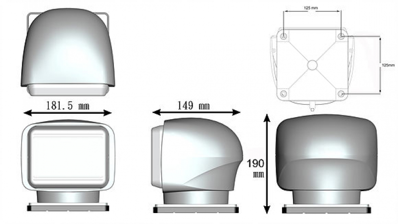 LED Suchscheinwerfer - Typ 220s (60W, 12V & 24V) 