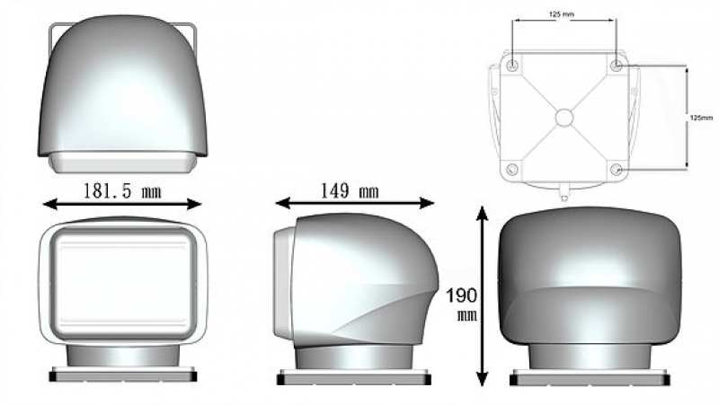 LED Suchscheinwerfer - Typ 220s (60W, 12V & 24V) LED Suchscheinwerfer - Typ 220s (60W, 12V & 24V)