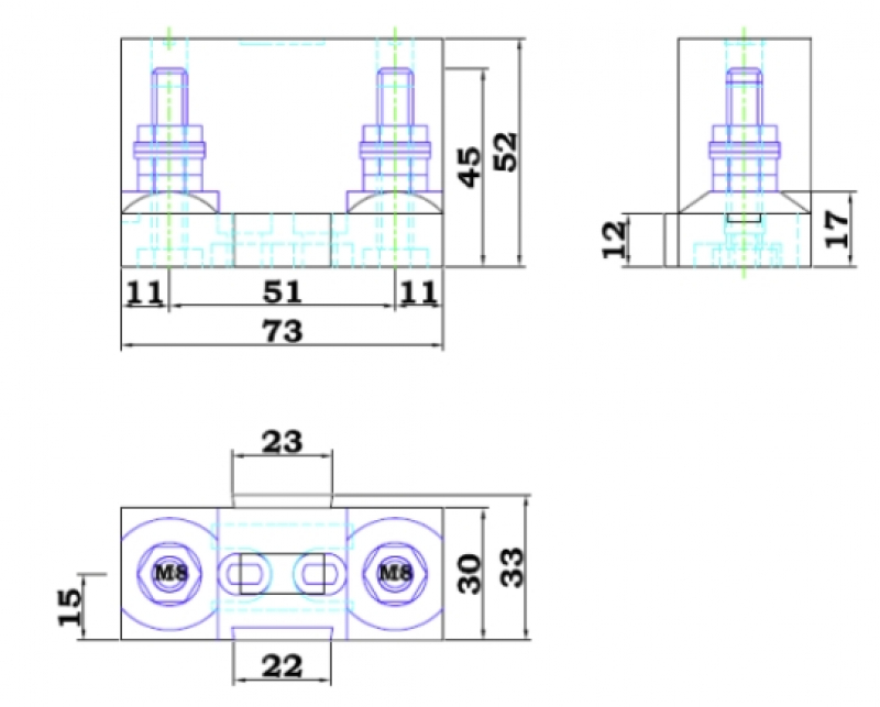 Victron Modular fuse holder for MEGA-fuse