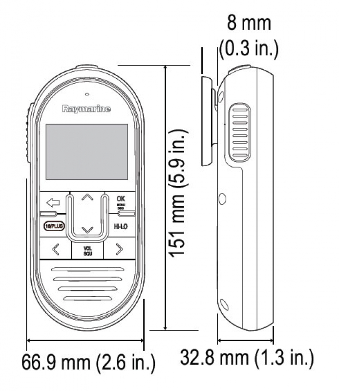 Raymarine A80289 Ray60 & Ray70 RayMic Handset