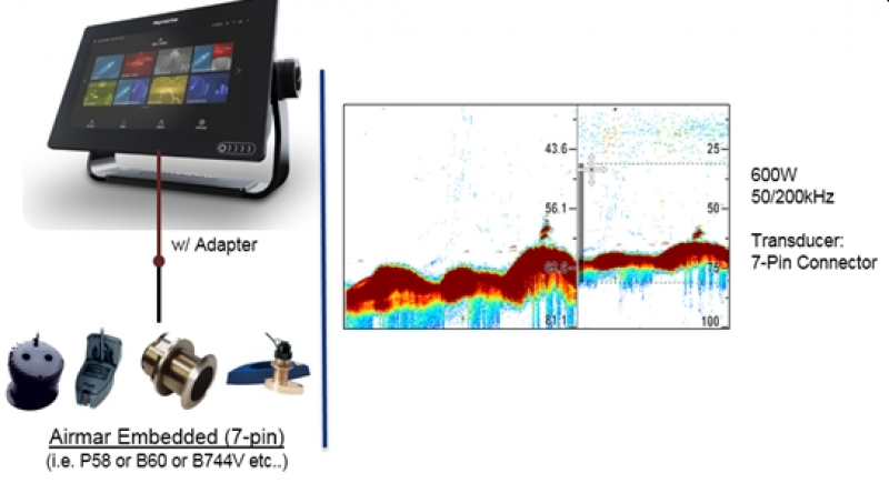 Raymarine A80484 Geberadapterkabel 9-Pin Gerät auf 7-Pin Geber