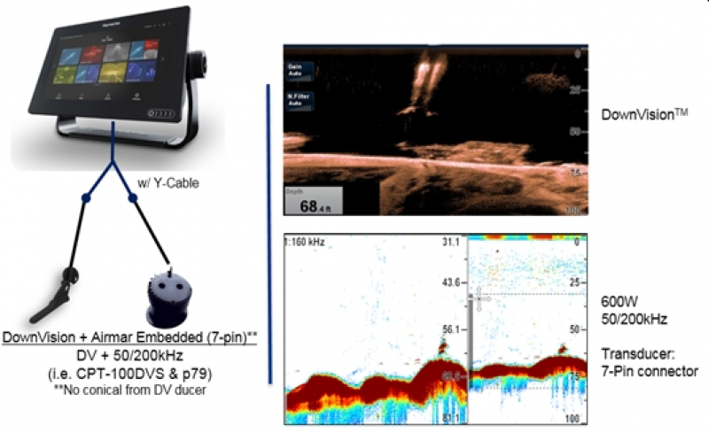 Raymarine A80486 Y-Geberadapterkabel 9-Pin Gerät auf 9-Pin Geber & 7-Pin Geber