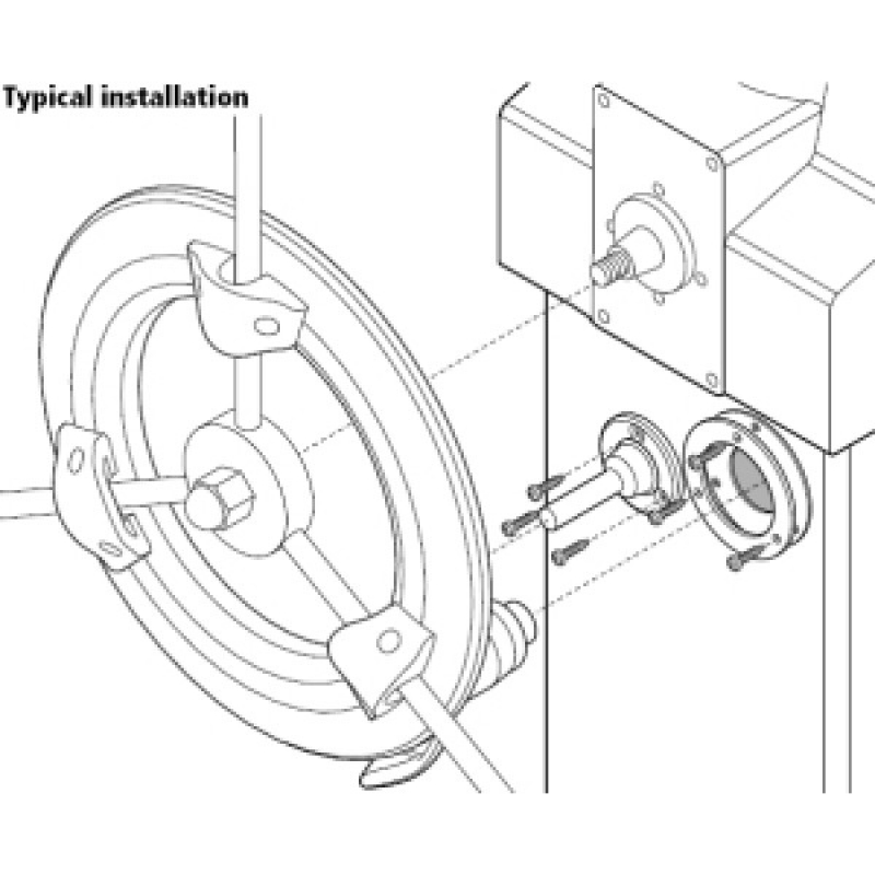 Raymarine E15018 Schotthalterung für GOIOT-Steuersäulen für Radanttrieb E12093