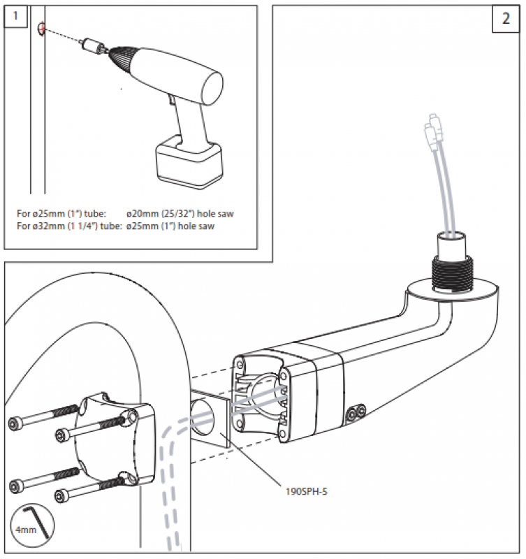 Scanstrut SPR-7-AM Konsole für Steuersäule mit Arm, 7" Anzeige, tiefe Ausführung Scanstrut SPR-7-AM Konsole für Steuersäule mit Arm, 7" Anzeige, tiefe Ausführung