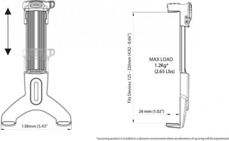 Scanstrut RLS-508-402 Rokk Mini Tablet Paket