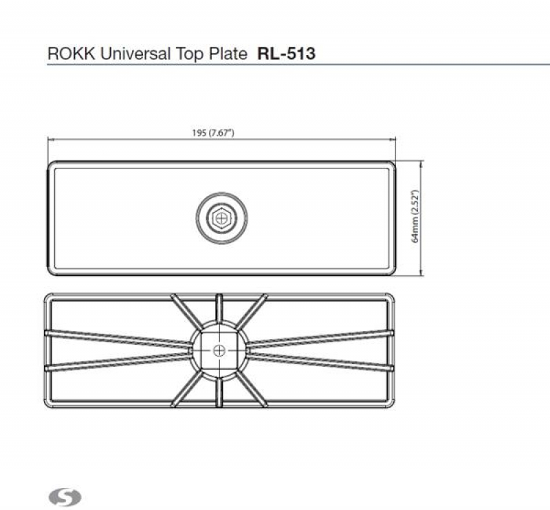 Scanstrut RL-513 Rokk universelle Adapterplatte