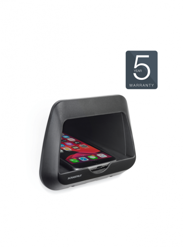 Scanstrut QI-Ladegerät 10W mit Smartphone-Ablagefach mit Wasserführung Scanstrut QI-Ladegerät 10W mit Smartphone-Ablagefach mit Wasserführung