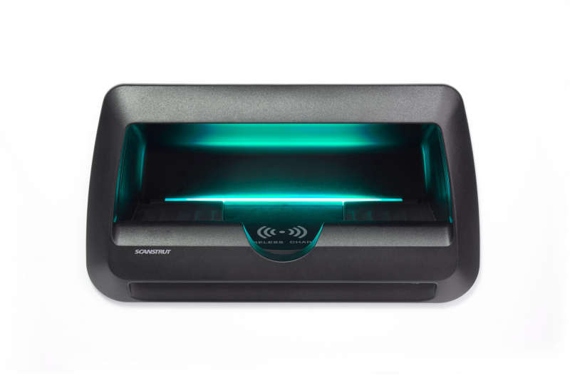 Scanstrut QI-Ladegerät mit Ablagefach und RGB-Beleuchtung Scanstrut QI-Ladegerät mit Ablagefach und RGB-Beleuchtung