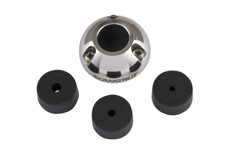 Scanstrut DS21B-S Decksdurchführung Edelstahl bis 21mm Stecker und 9-14mm Kabel grau