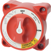 BlueSea Batteriehauptschalter 0-1-Combine (2-polig) 350A rot
