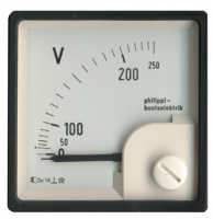 Philippi Quadratisches Messinstrument SQE 48 0-250V Voltmeter AC