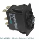 Carling CA1413 LED grün - Taster (on)/off/(on)