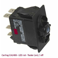 Carling CA1406 LED rot - Taster (on)/off