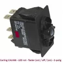 Carling CA1436 LED rot - Taster (on)/off/(on) 2-polig