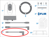 Raymarine M100/M200 Einkanal-Spannungskabel rechtwinklig 10m